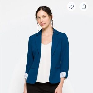 41 Hawthorne Natalie Knit Blazer Teal L